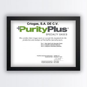 PurityPlus Certificate
